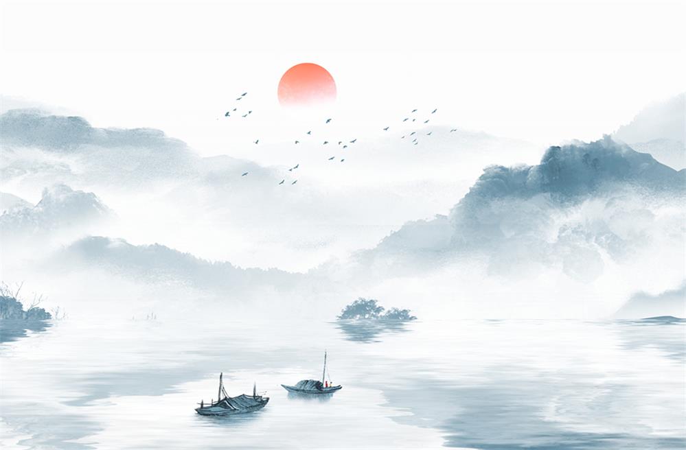 中国风山水插画